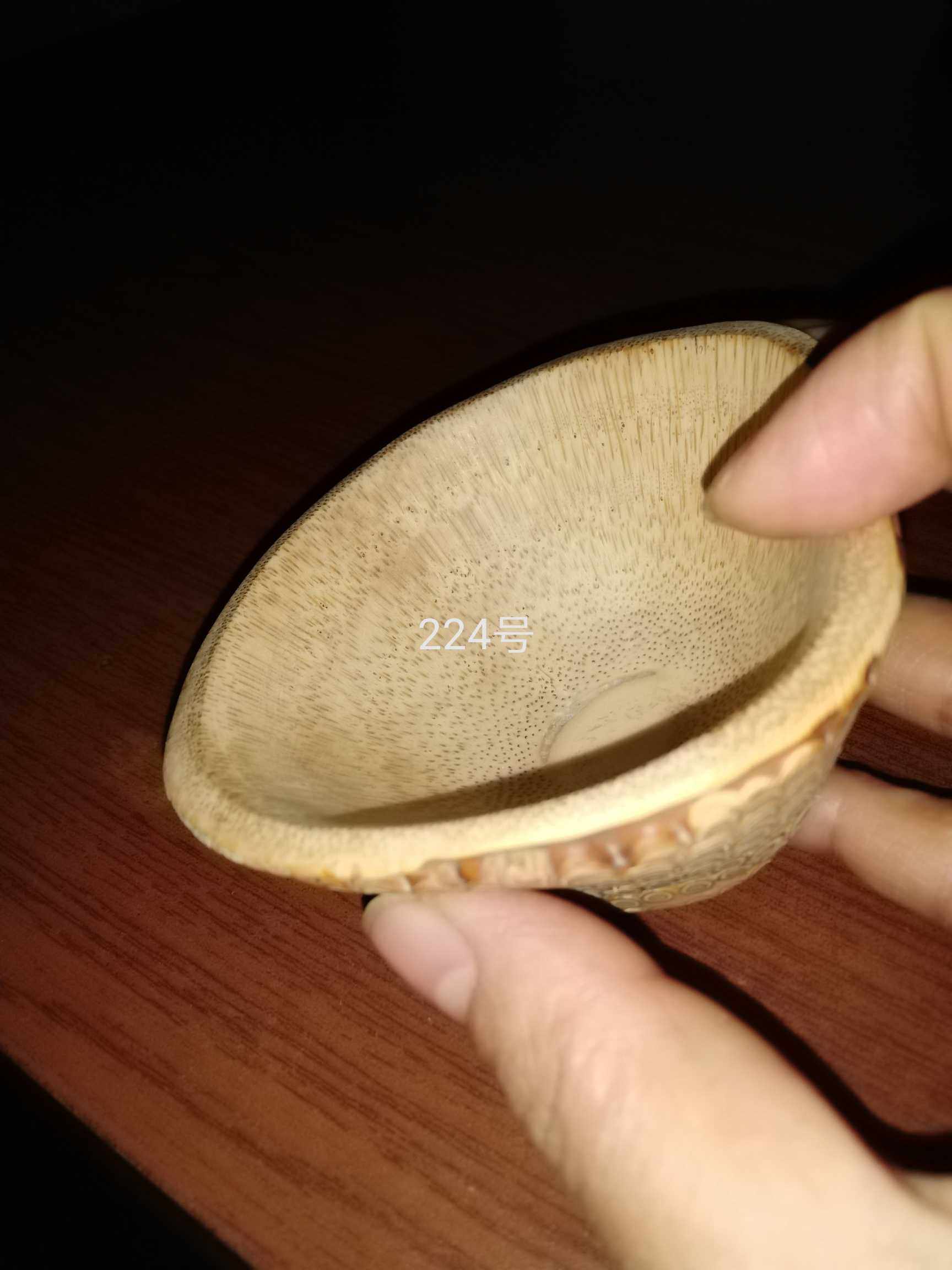 224号老竹根满钉杯子碗茶酒杯手工手工艺艺术环保圣诞装饰品