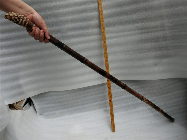 紫竹送礼葫芦棍禅文明墨乌重阳老年人爬山登山竹编