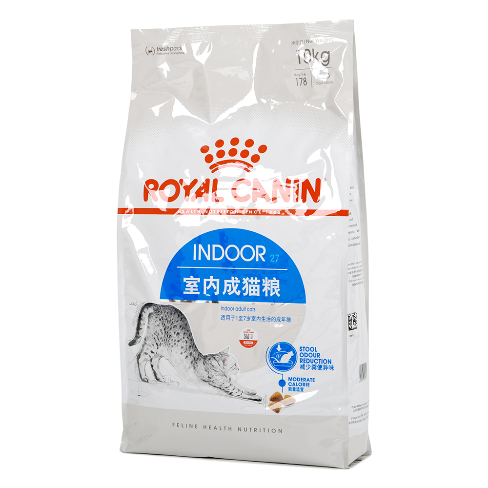 猫粮皇家i27室内10kg促进毛球排出减少粪便猫全价膨化粮