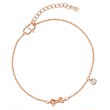 S925 sterling silver micro -inlaid rose golden bow bracelet female light luxury niche design student girlfriends S925 sterling silver micro -inlaid rose golden bow bracelet female light luxury niche design student girlfriends