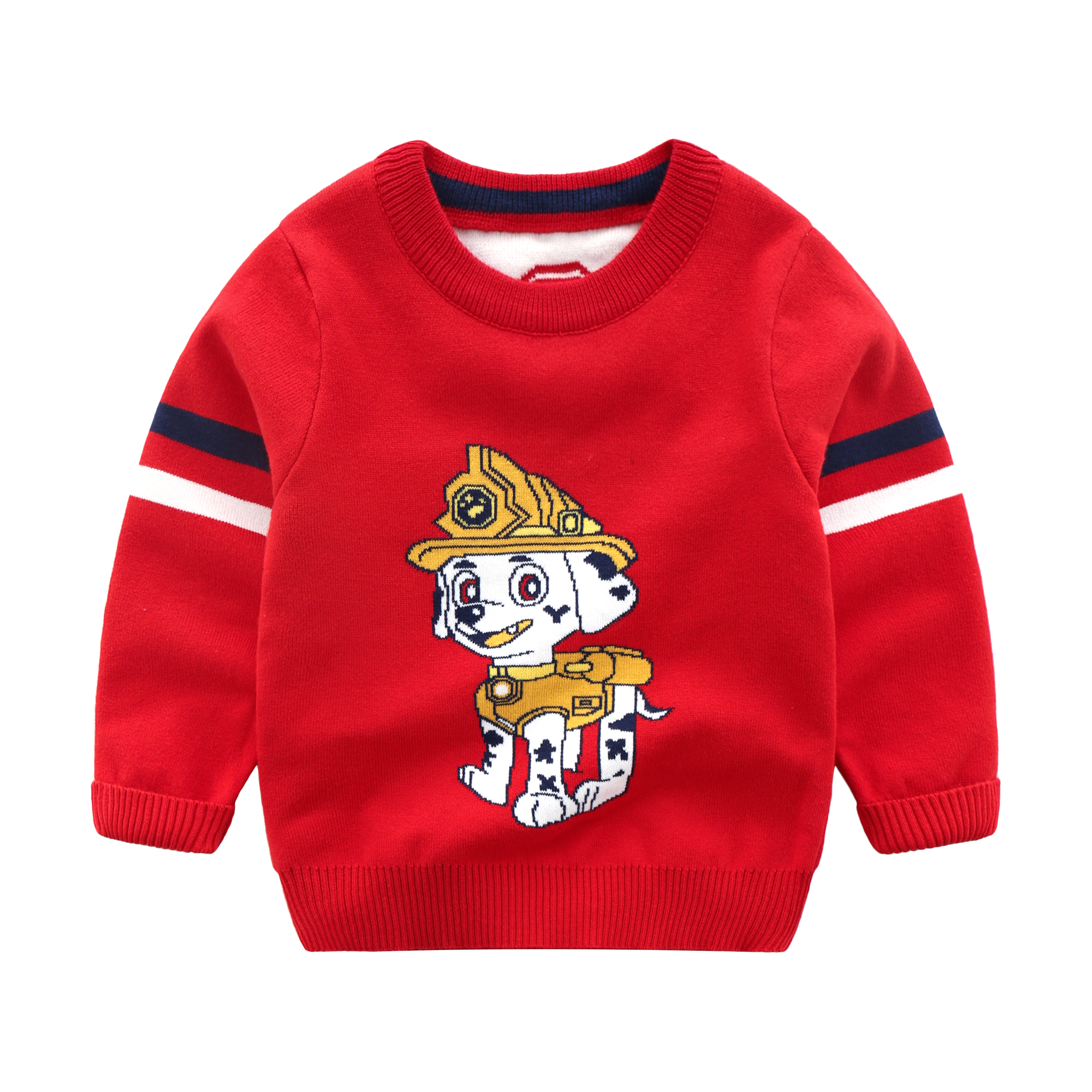 儿童纯棉毛衣男童秋冬新款童装卡通汪汪套头毛衣