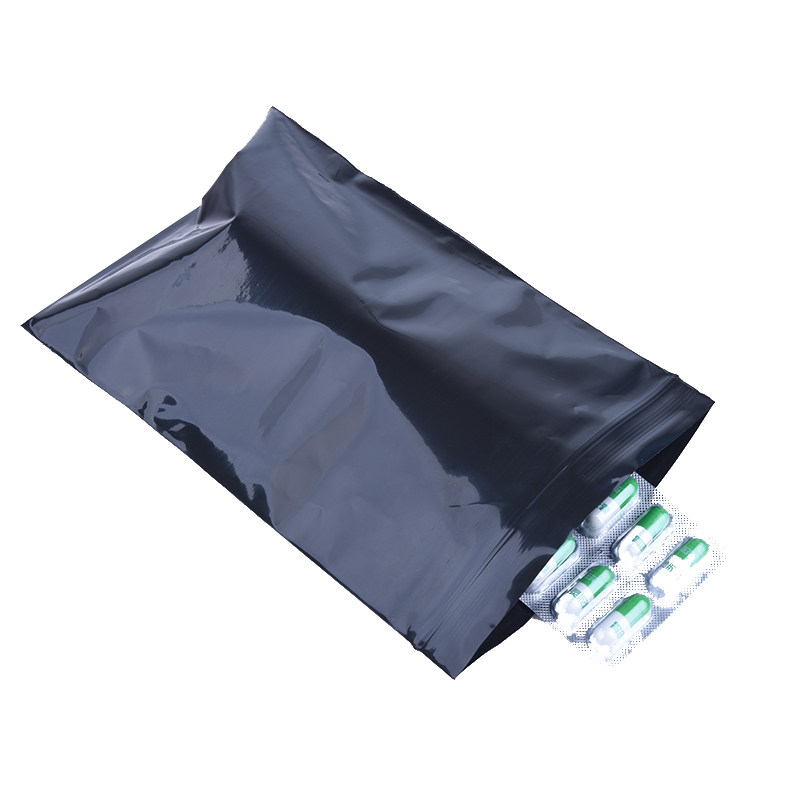 批发6号黑色避光袋加厚不透光自封封袋原料包装袋夹链自封袋