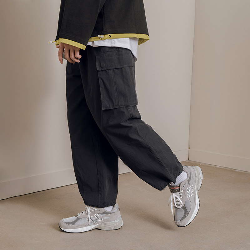 nothomme日系潮牌宽松工装直筒抽绳束脚裤男青年百搭休闲长裤 - not