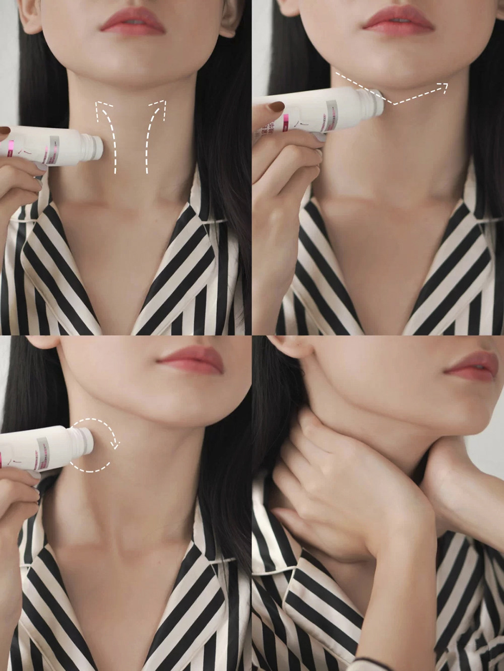 现货凡士林柔珠紧致颈部精华华露颈霜滚珠按摩颈霜