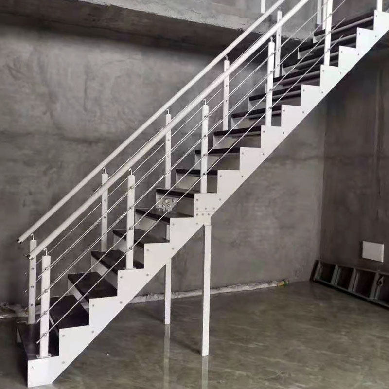 双梁钢木楼梯家用室内别墅阁楼复式loft跃层整体楼梯