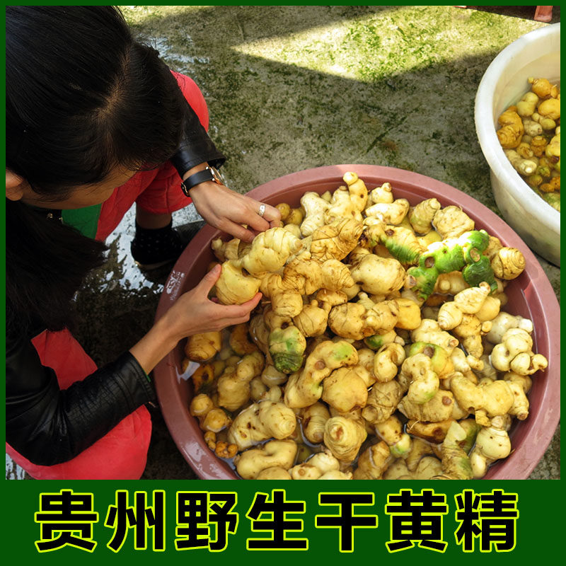 野生干黄新鲜晒干切片多花花黄精干鸡头黄精黄精