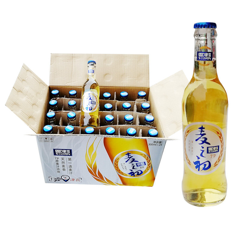 雪津百威英博啤酒之初300ml24瓶麦汁浓度7度啤酒