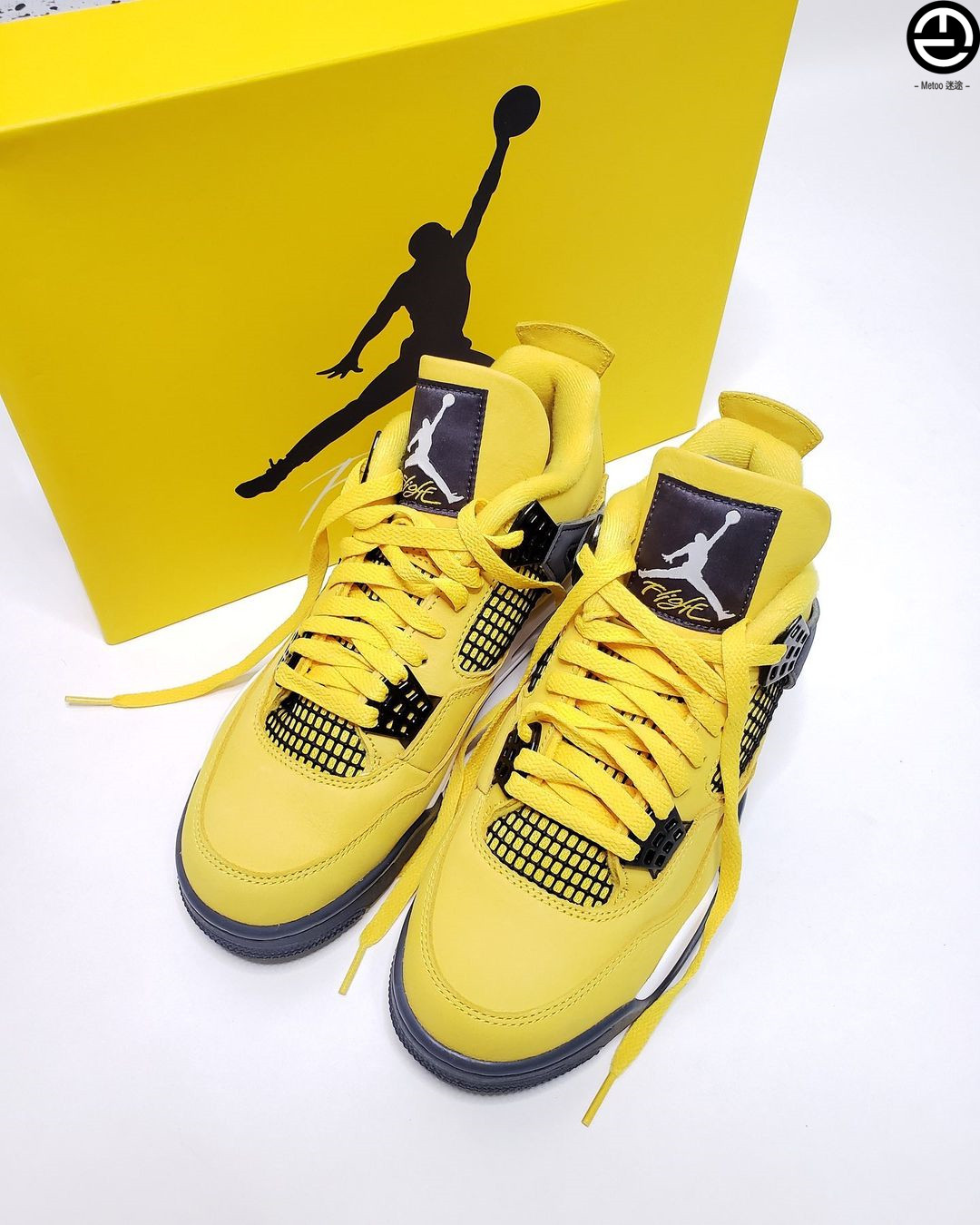 盒损黄电母球鞋篮球电母特价aj4yellowtourjordan篮球鞋