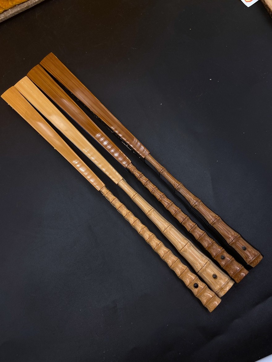 刘清风文玩宣纸精工收藏礼品高档玉竹老料凉席扇子