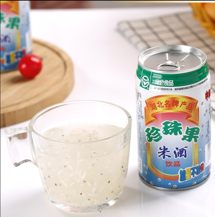 湖北黄石特产珍珠果米酒月子米酒330g糯米酒12罐整箱礼盒过节送人