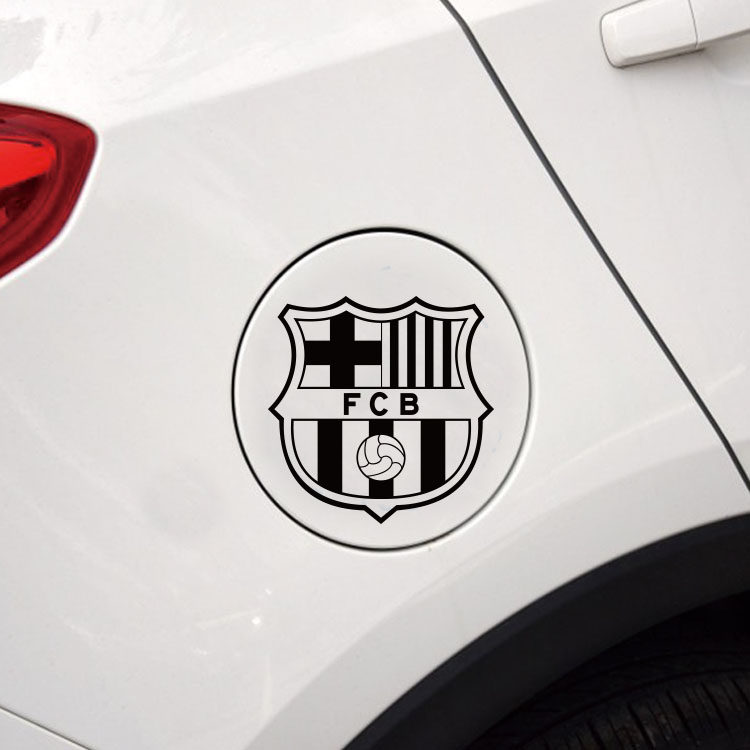 巴塞罗那足球队队徽欧冠巴萨汽车车贴梅西标志电动汽车装饰贴