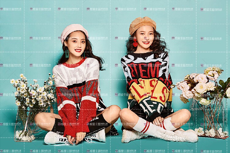 2018新款影楼闺蜜主题写真服 甜美日系私房照睡衣姐妹装摄影服装