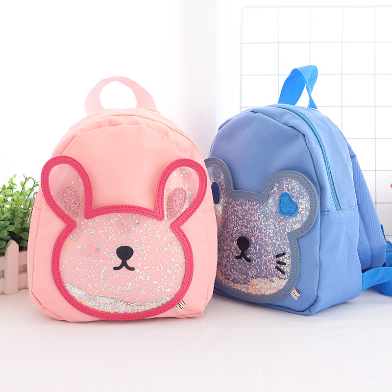 儿童包男童幼儿园动物卡通男童果冻儿童书闪粉流沙书包