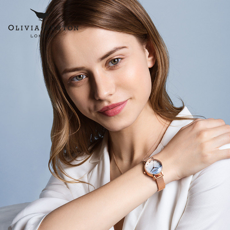 oliviaburton手表女正品腕表满天星石英表ob小表盘纤薄小巧星空表