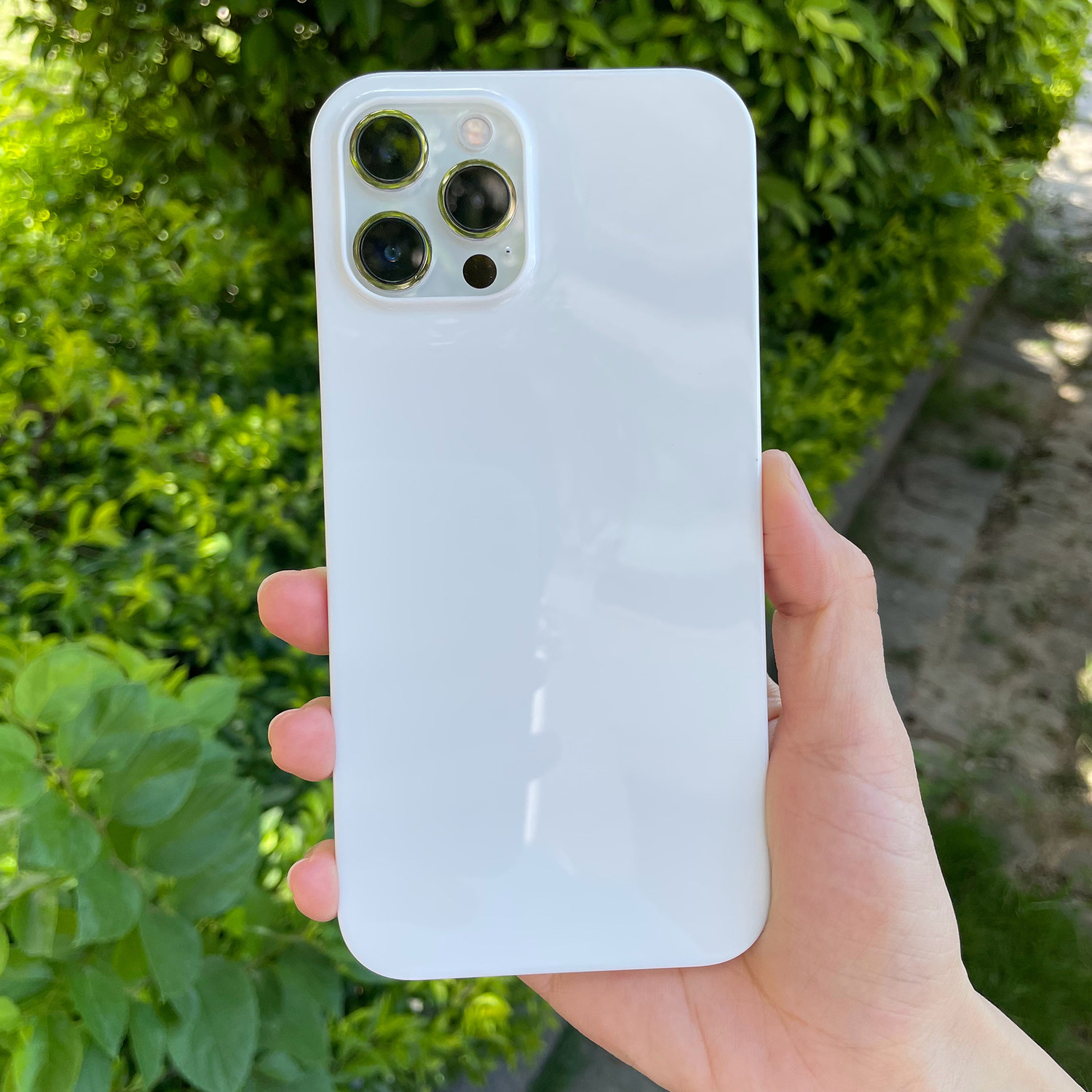 超薄老爆科技瓷白iphone12晶透promax手机极简手机保护套