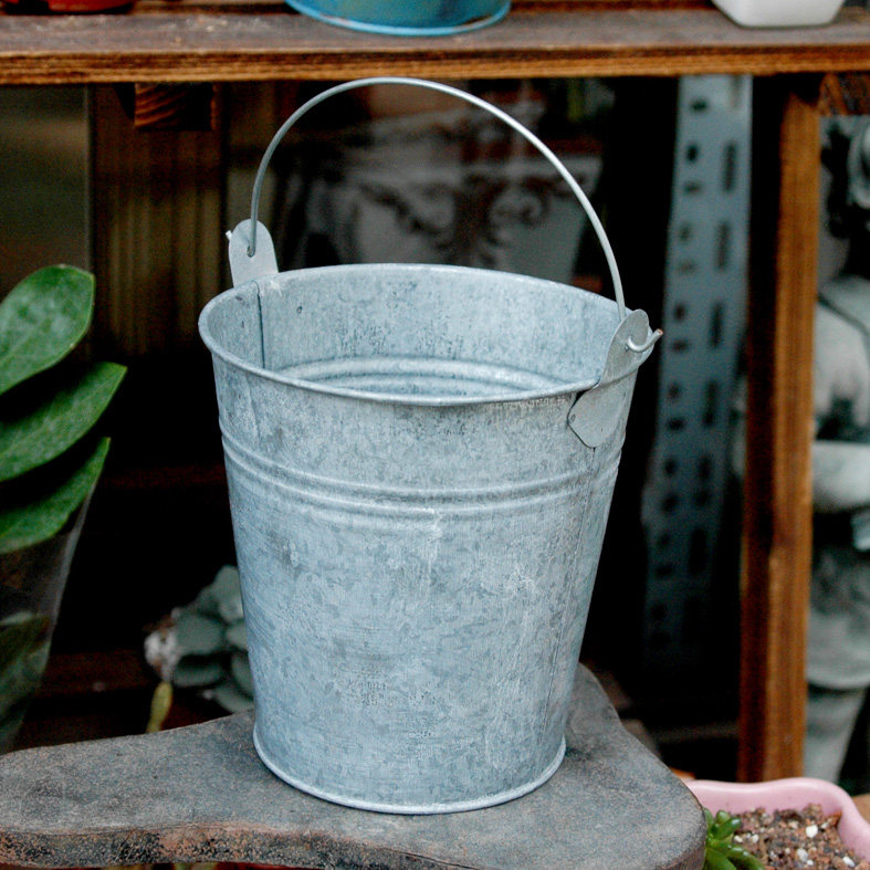 花盆复古做旧铁桶欧式装饰铁皮皮桶花桶花瓶花桶