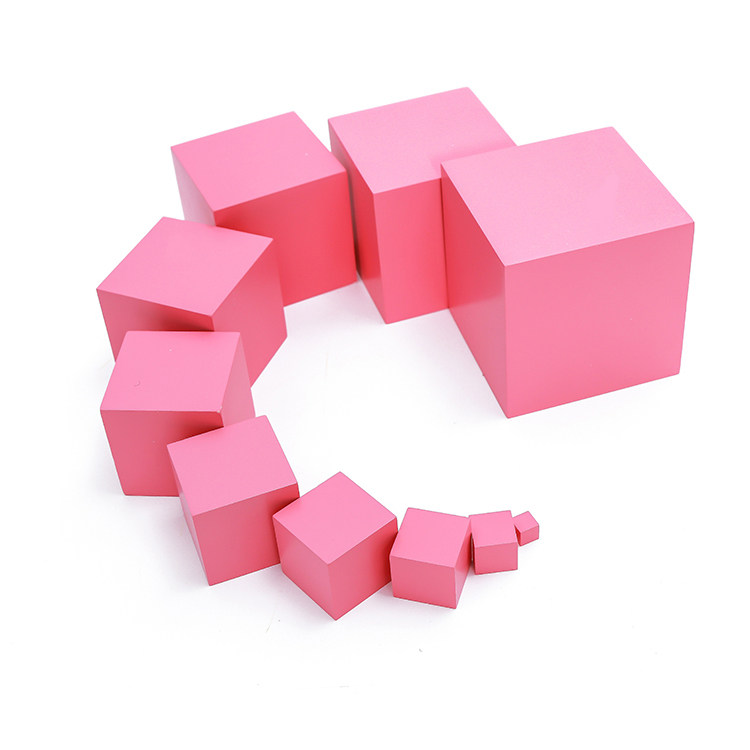 虎天天蒙特梭利幼儿园蒙氏教具配件粉红红塔插座早教教具