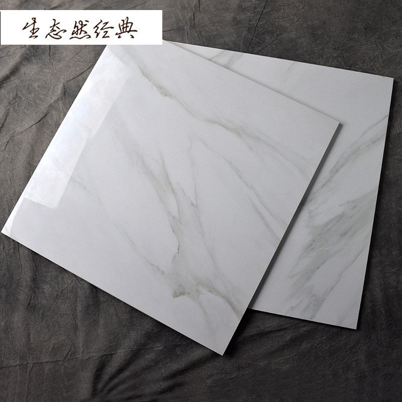 北欧通体爵士白客厅地砖600亮光哑光白大理石白色瓷砖厨卫墙地砖