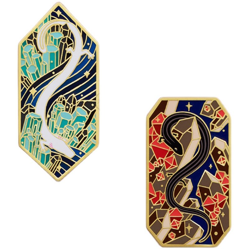 九口推荐daparo蓝宝石萤石原创设计夜光胸针