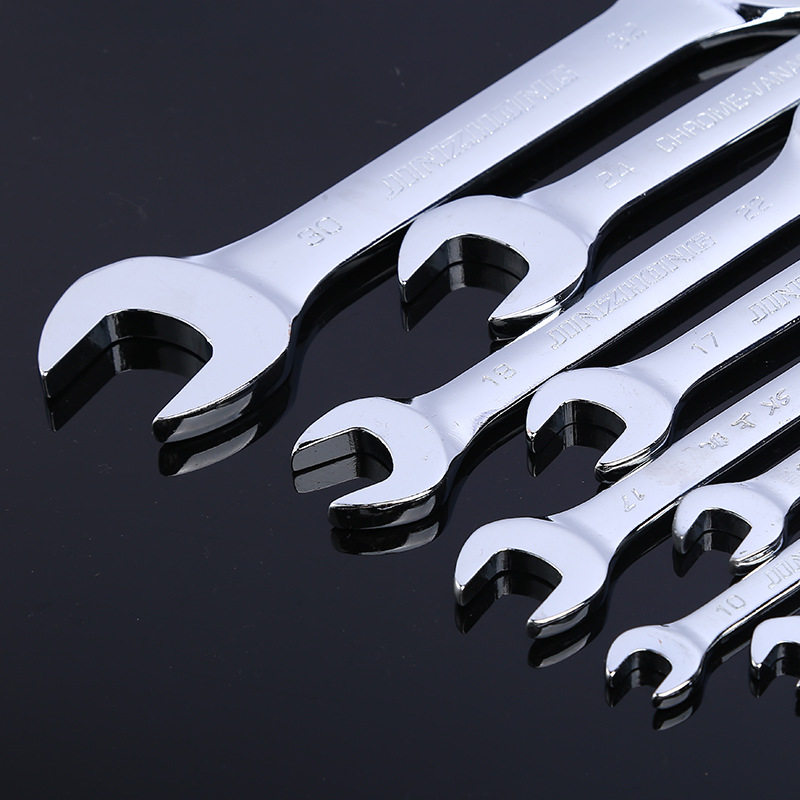 开口10号叉口小死口超薄扳手板子呆板双头工具双头呆扳手