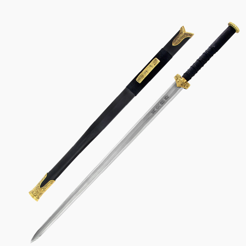 龙泉宝剑镀金金剑乾罡八面大汉剑张叶作品中国刀剑刀剑