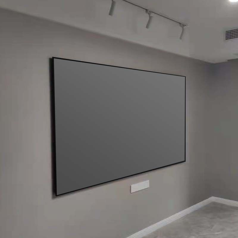 画框投影仪幕布家用办公打孔壁挂屏幕4k3d抗光幕布