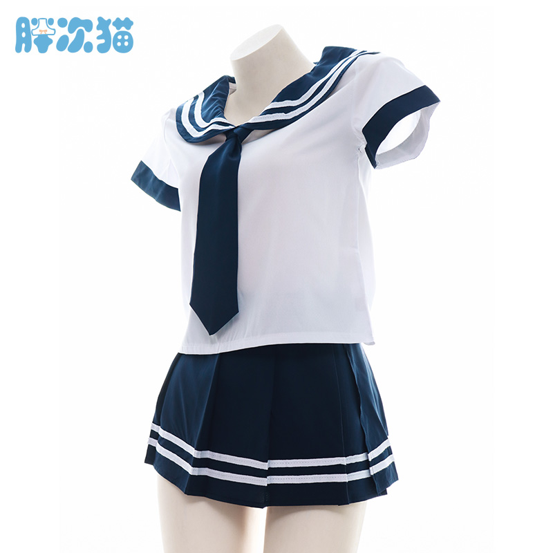 学生睡衣日系水手睡裙套装制服短袖私房校服睡裙