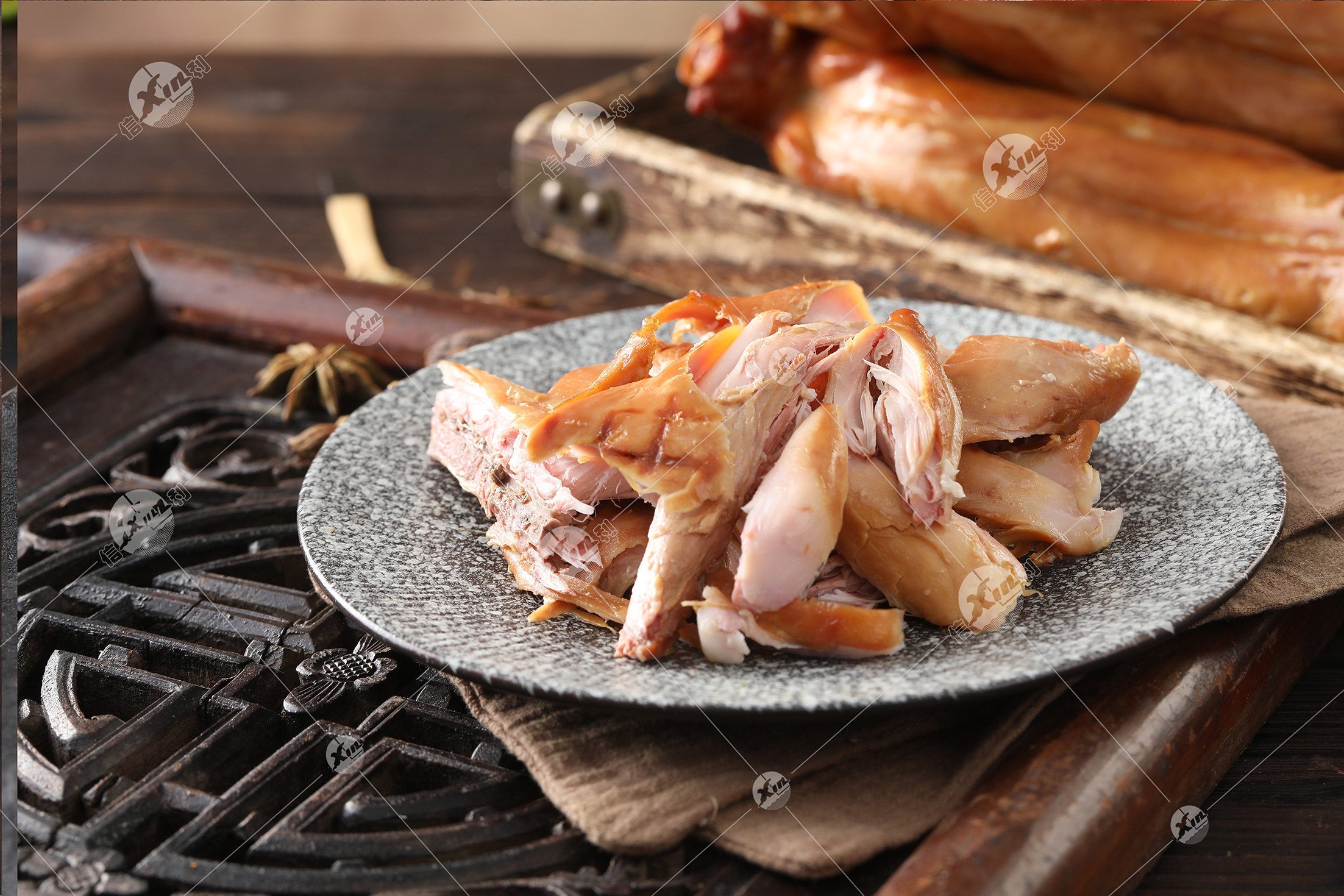 鞍山市上海信利熏腊扒兔半只400克满2斤以上包邮其它