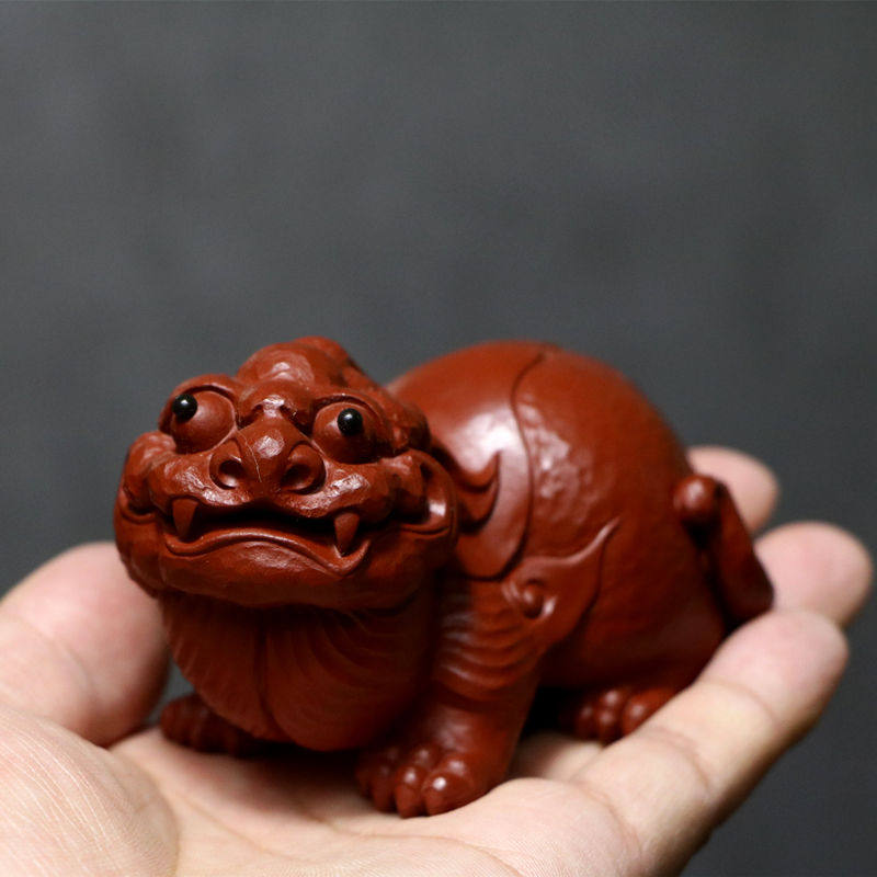 宜兴名家精品紫砂茶宠摆件高水波辟邪转运招财如意貔貅纯手工可养