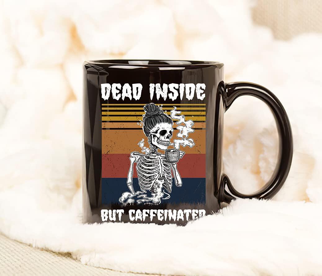 skeleton万圣节礼物halloween骷髅陶瓷咖啡马克杯子caffeinated马克杯