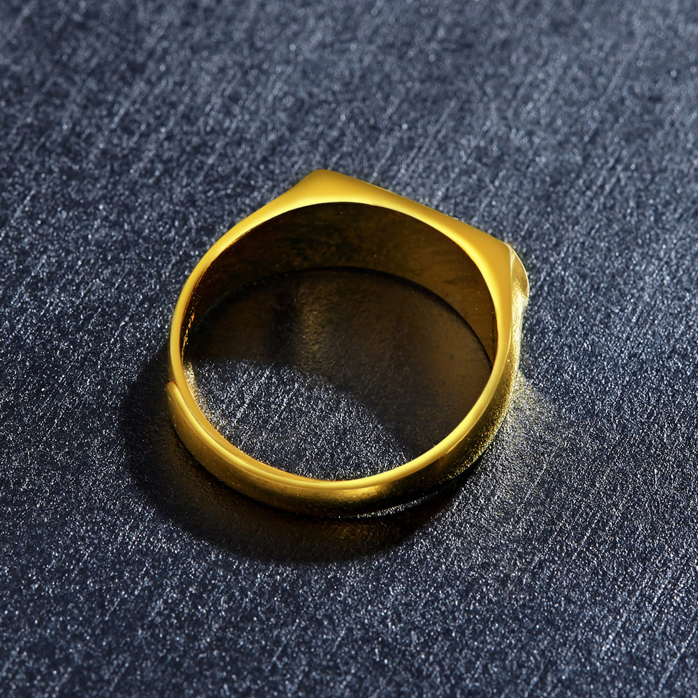 周大生黄金戒指男 足金磨砂男戒 正品个性指环 教父系列秋新品