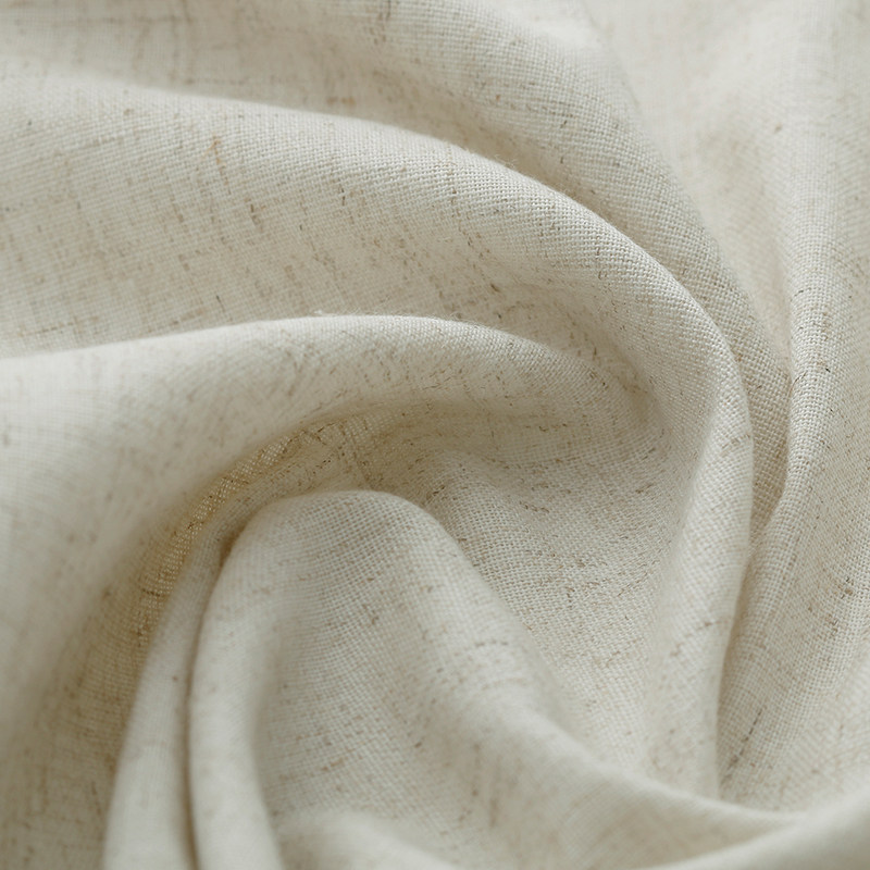 加厚纯色米色粗麻纯棉棉麻亚麻沙发布料面料海绵垫