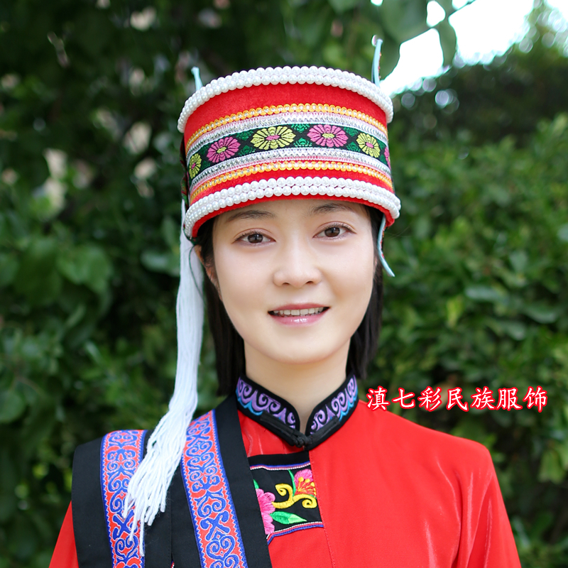 女帽民族石林撒尼族帽子彝族阿诗玛云南火把节民族舞民族服装
