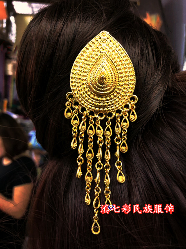 新款泰国头饰傣族风格头花迎宾礼仪盘头发饰品发饰