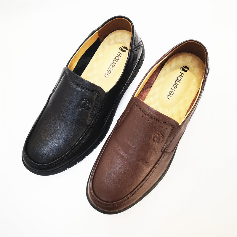 欢腾hangten大脚丫专柜正品休闲男鞋真皮轻便软底单鞋