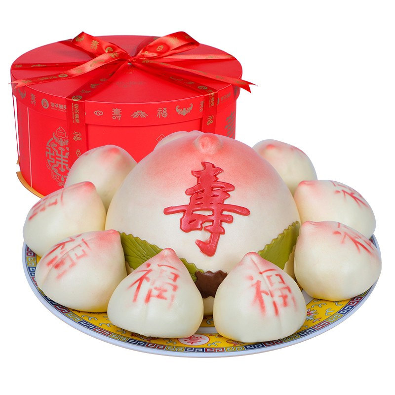 御茶膳房寿桃礼盒老人生日蛋糕馒头