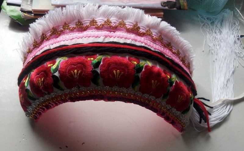 帽子头饰舞蹈少数女式白族大理包头民族服装金花帽子