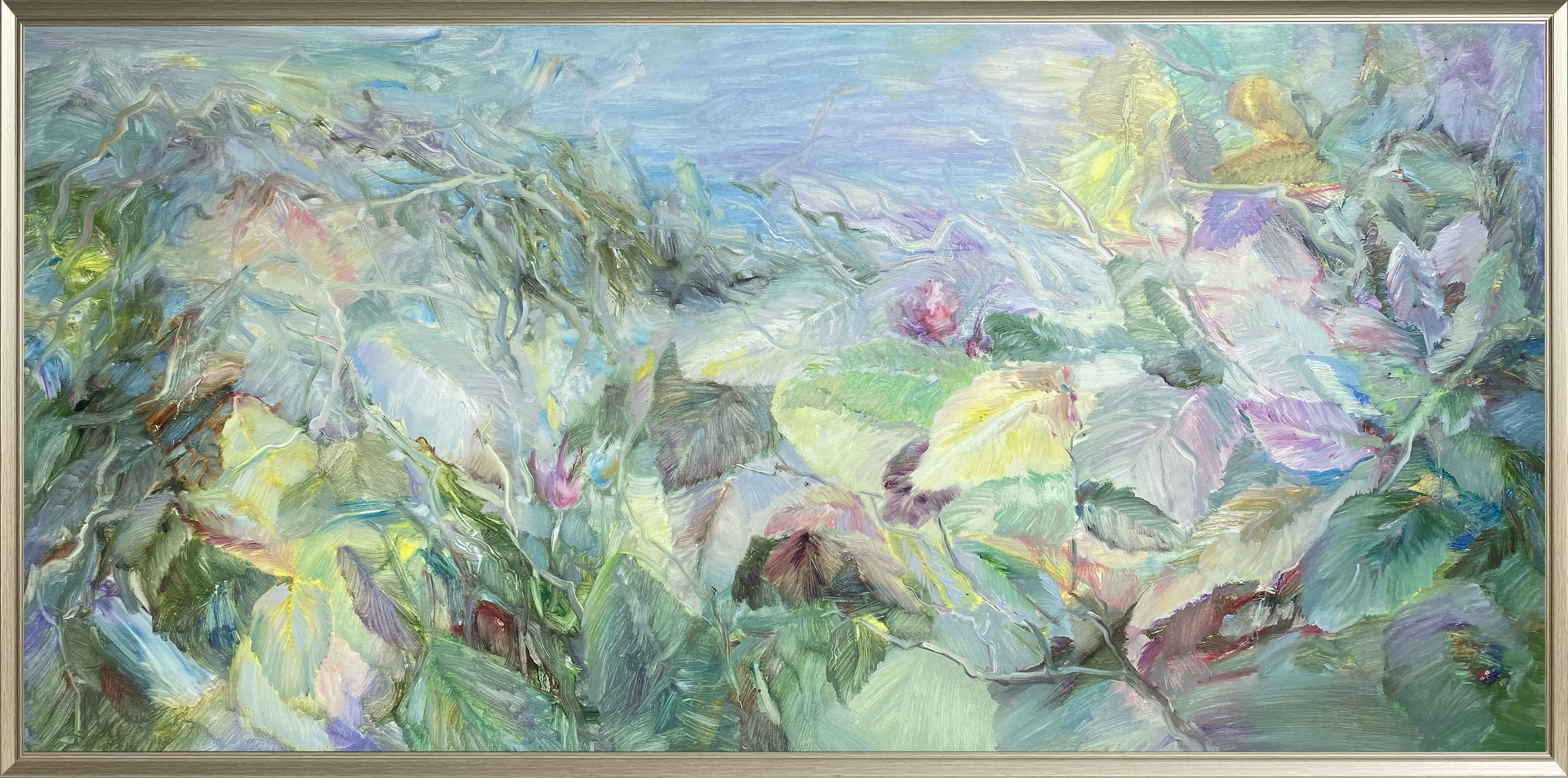 装饰画客厅美式轻奢现代简约禅花美画禅花2油画手绘油画