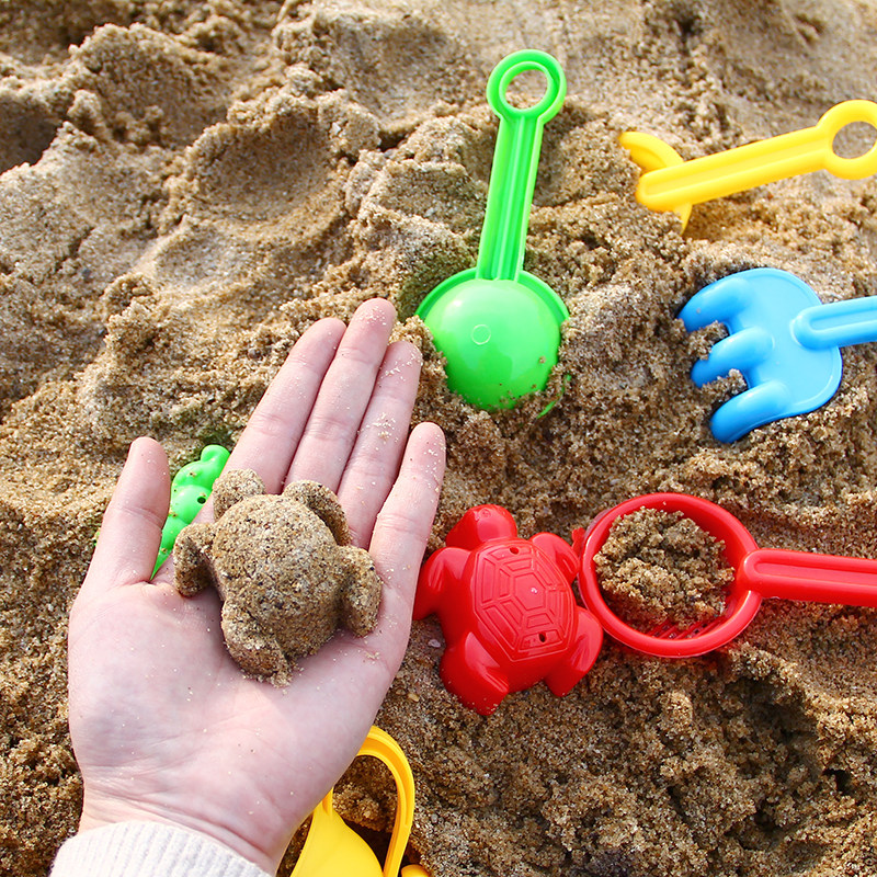 儿童沙滩玩具车决明子沙漏挖沙工具玩沙子玩具铲子桶套装男孩宝宝