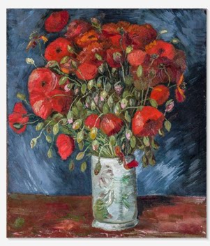 世界名画梵高油画罂粟钻石画非成品魔方方圆钻满十字绣套件