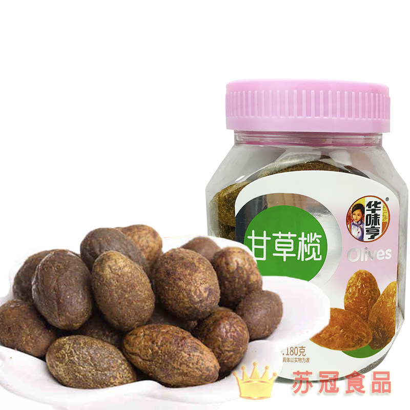 多味干果凉果蜜饯话梅零食橄榄华味16瓶180g橄榄