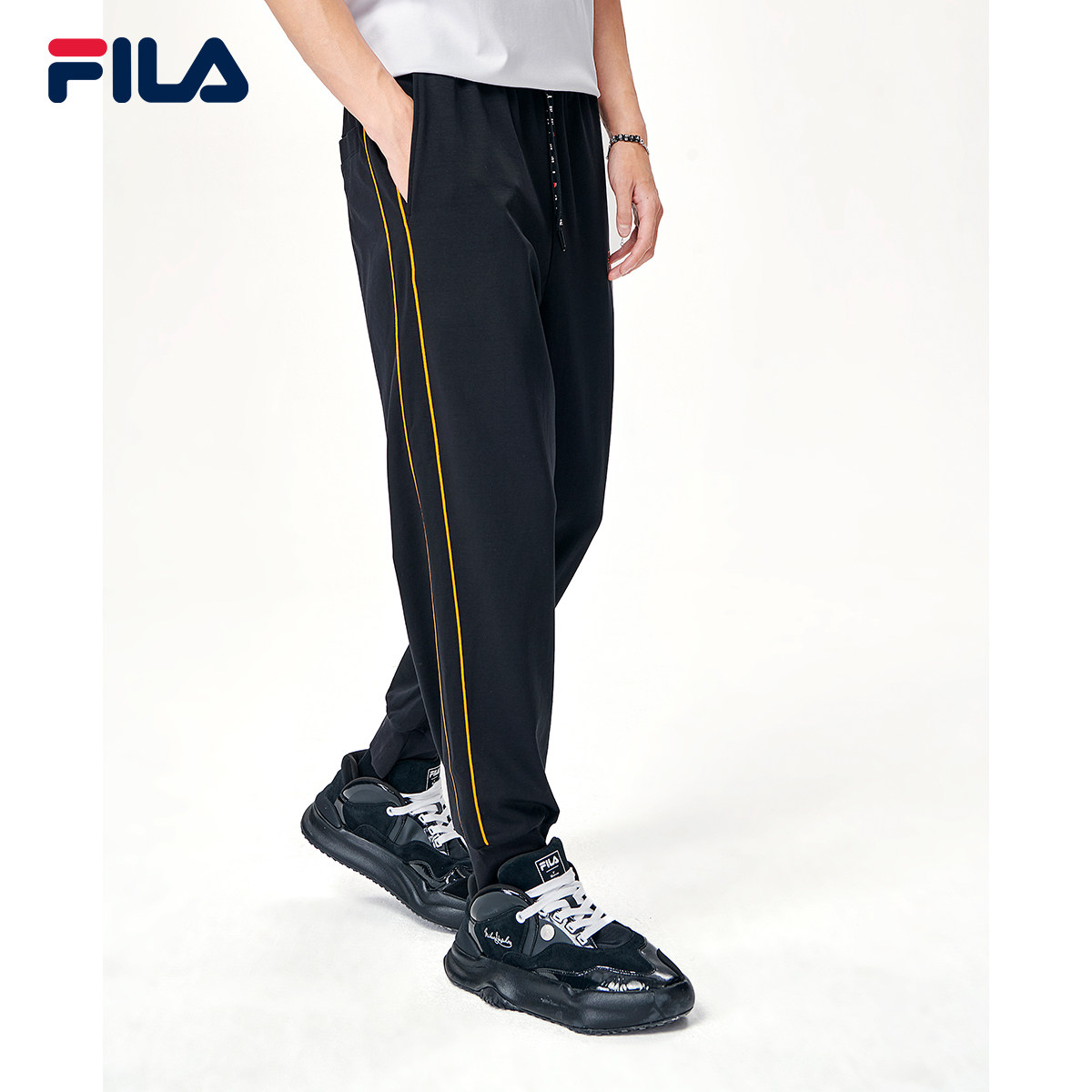 filamihara斐乐男士针织长裤2021秋季新款束脚运动长裤