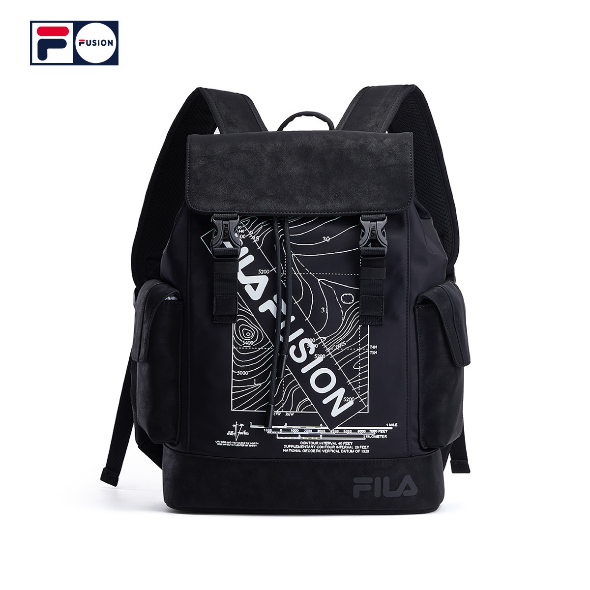 fila fusion斐乐 情侣款双肩背包 2020春季新款磨砂潮牌背包男女