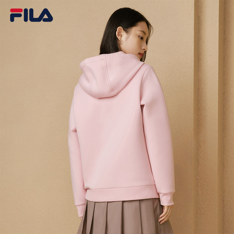 fila斐乐官方连帽卫衣女秋季新款时尚抗菌小熊运动卫衣