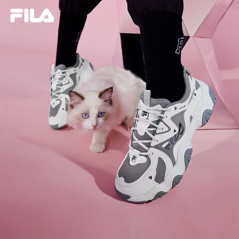 fila 斐乐猫爪4代女鞋休闲鞋2022冬季新款时尚复古运动鞋老爹鞋潮