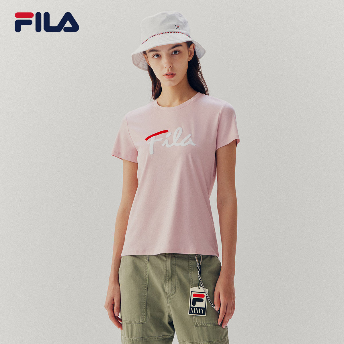 fila斐乐官方旗舰店官网情侣装短袖t恤女2020新款情侣t恤夏男女款