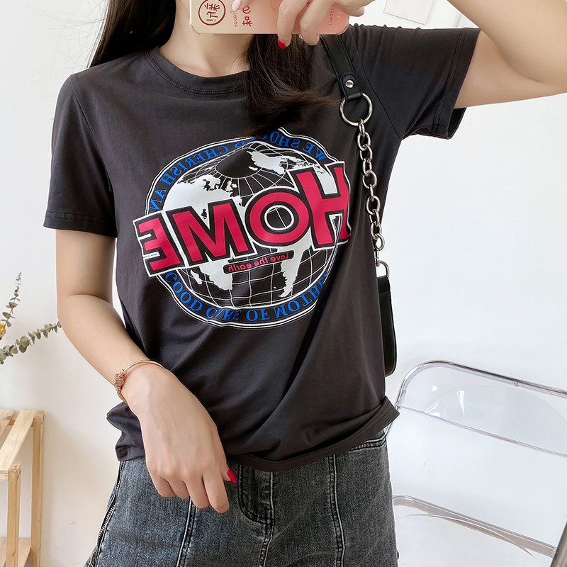 coco印花亲肤舒适mm短袖图案大码字母个性大码女装