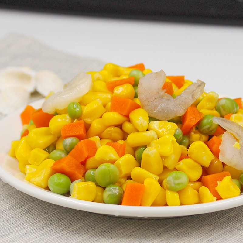 速冻三鲜虾仁玉米粒什锦菜炒饭配菜新鲜早餐方便玉米