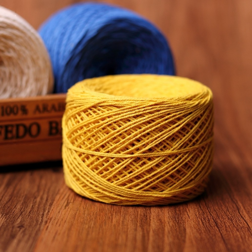 momoko棉麻线编织线棉线钩针线蕾丝线毛线棉线细线手工装订线 6股