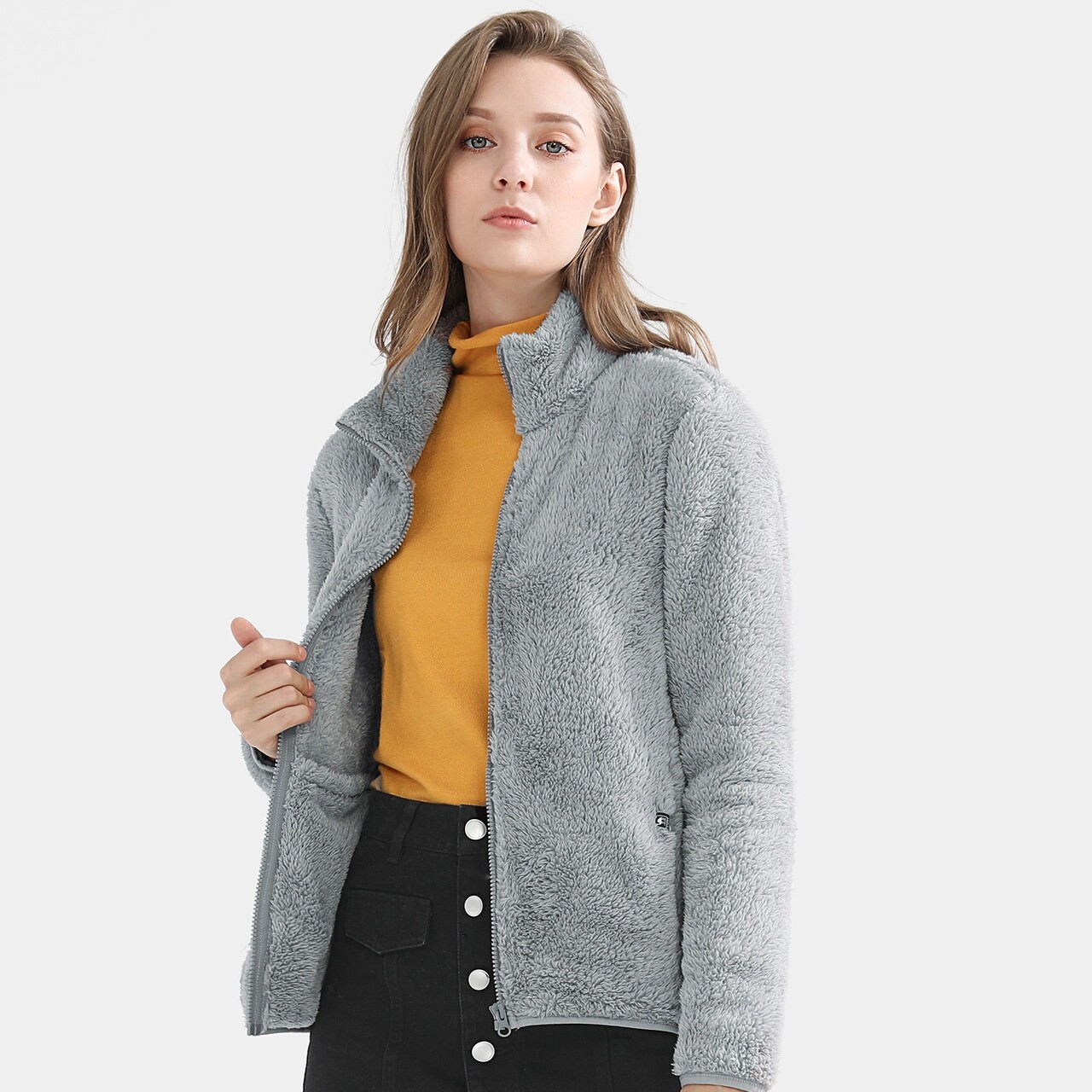 骆驼摇粒绒绒衣外套女款2021新款珊瑚瑚绒户外抓绒衣